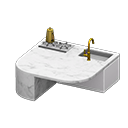 Marble kitchen island