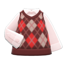 Argyle Vest (Red) NH Icon.png