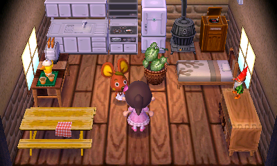 Interior of Bettina's house in Animal Crossing: New Leaf