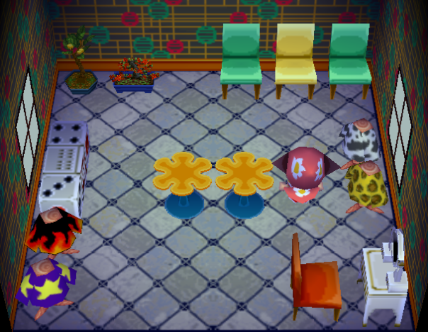 Interior of Rhoda's house in Animal Crossing