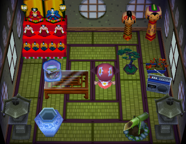 Interior of Dora's house in Animal Crossing
