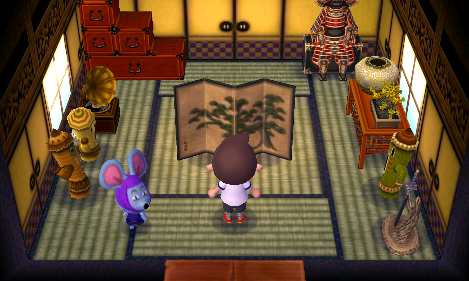 Interior of Rizzo's house in Animal Crossing: New Leaf