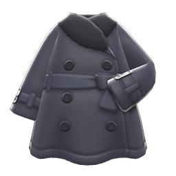 Pleather trench coat (New Horizons) - Animal Crossing Wiki - Nookipedia