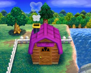 Default exterior of Renée's house in Animal Crossing: Happy Home Designer
