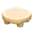 Log Round Table (White Wood - None) NH Icon.png