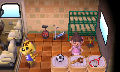 Interior of Tybalt's RV in Animal Crossing: New Leaf