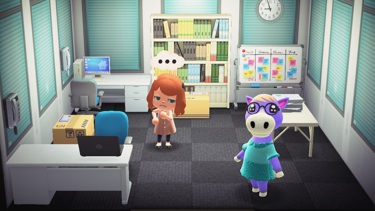 Interior of Cleo's house in Animal Crossing: New Horizons