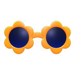 Flower Sunglasses (Orange) NH Icon.png