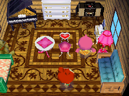 Interior of Bunnie's house in Animal Crossing: Wild World