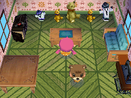 Interior of Maple's house in Animal Crossing: Wild World