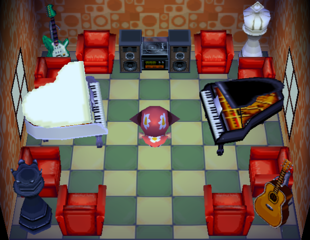 Interior of Prince's house in Animal Crossing