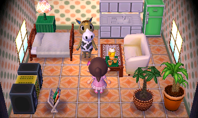 Interior of Winnie's house in Animal Crossing: New Leaf