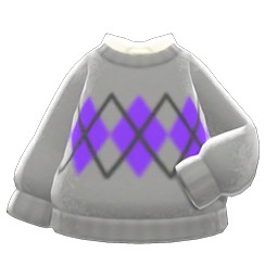 Argyle Sweater (Gray) NH Icon.png
