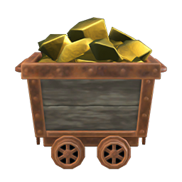 Gold-Nugget Mining Car