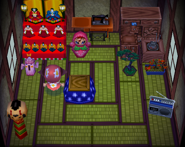 Interior of Dora's house in Doubutsu no Mori+