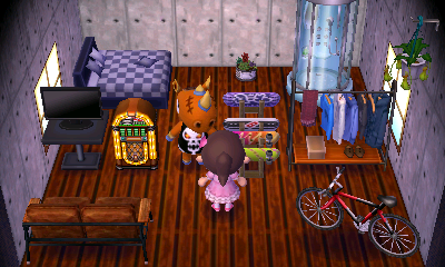 Interior of Spike's house in Animal Crossing: New Leaf