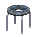 Donut Stool (Silver - Checkered Black) NH Icon.png