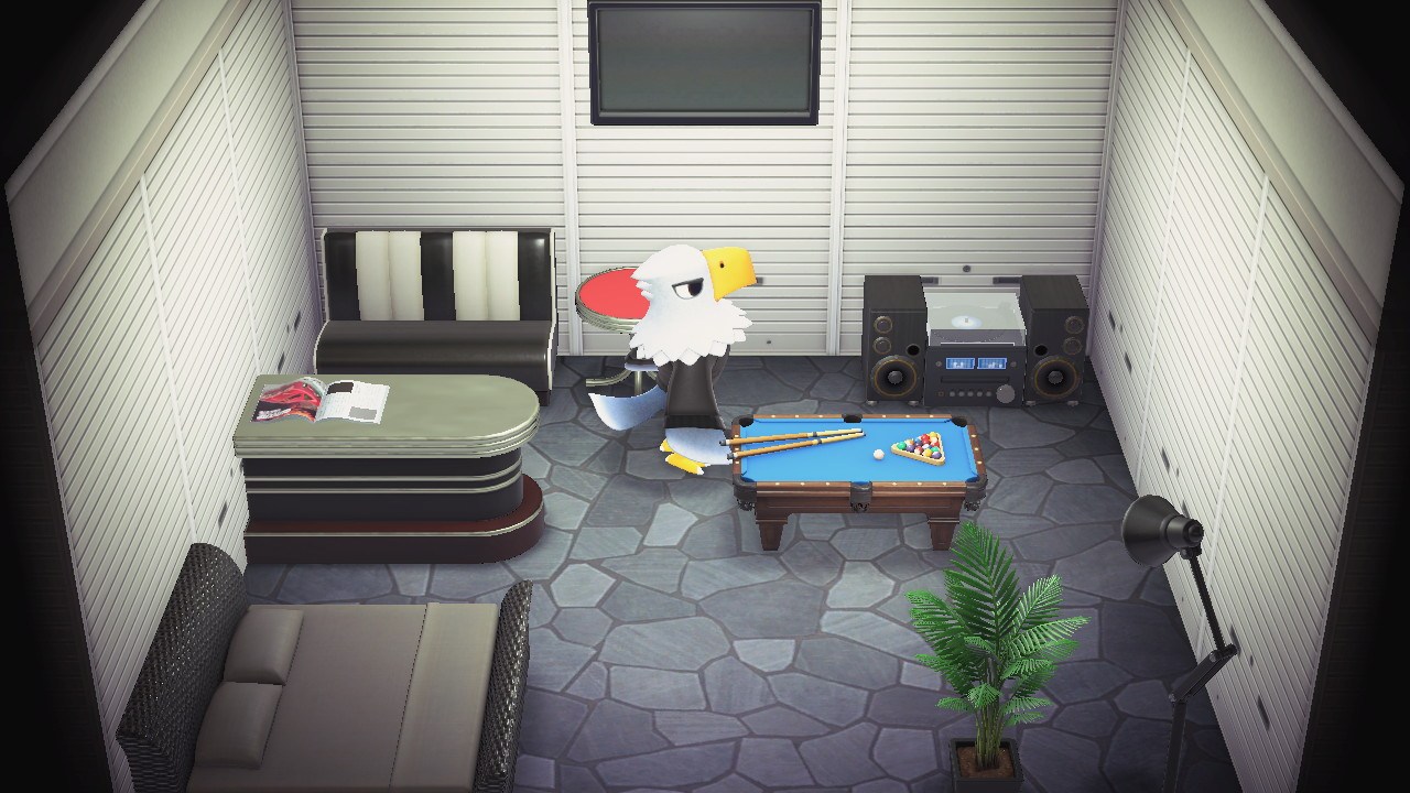Interior of Apollo's house in Animal Crossing: New Horizons