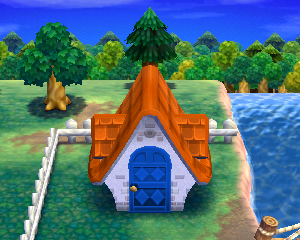 Default exterior of Bunnie's house in Animal Crossing: Happy Home Designer