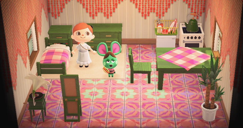 Interior of Anicotti's house in Animal Crossing: New Horizons