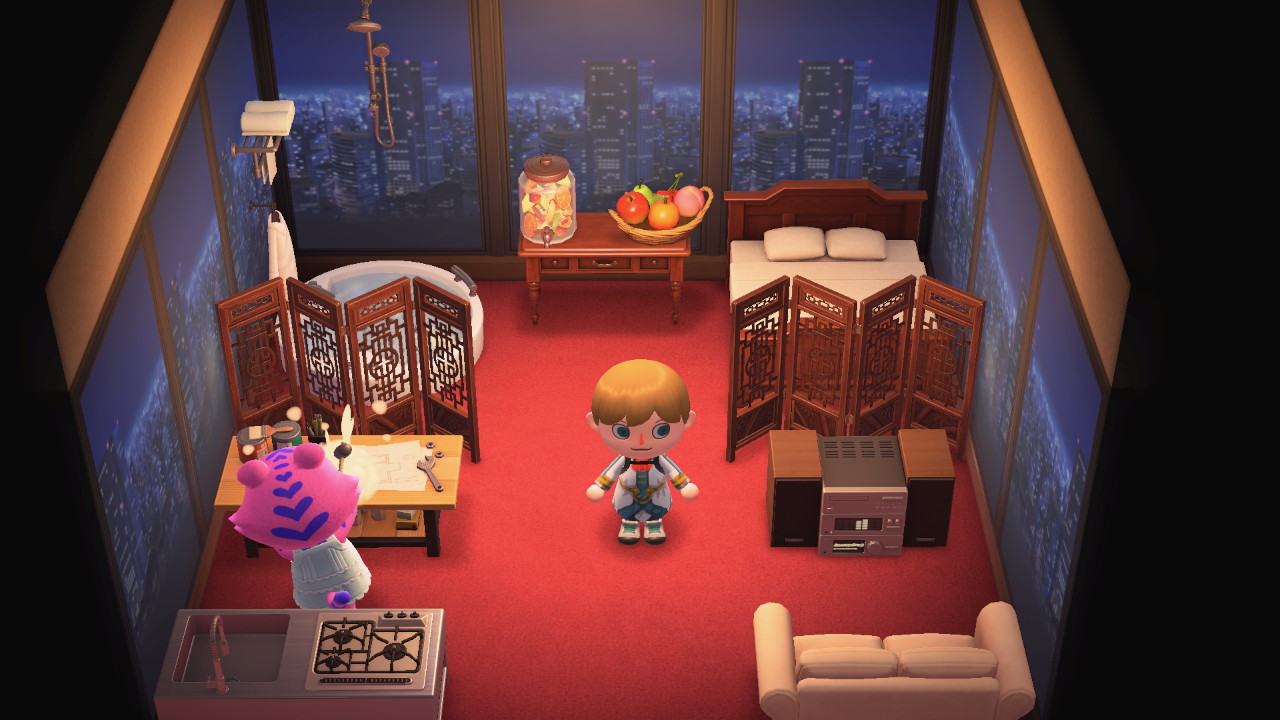 Interior of Claudia's house in Animal Crossing: New Horizons