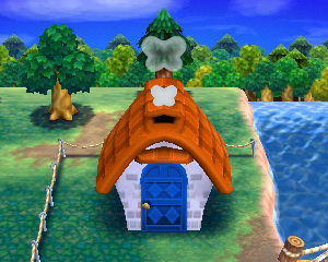Default exterior of Broffina's house in Animal Crossing: Happy Home Designer
