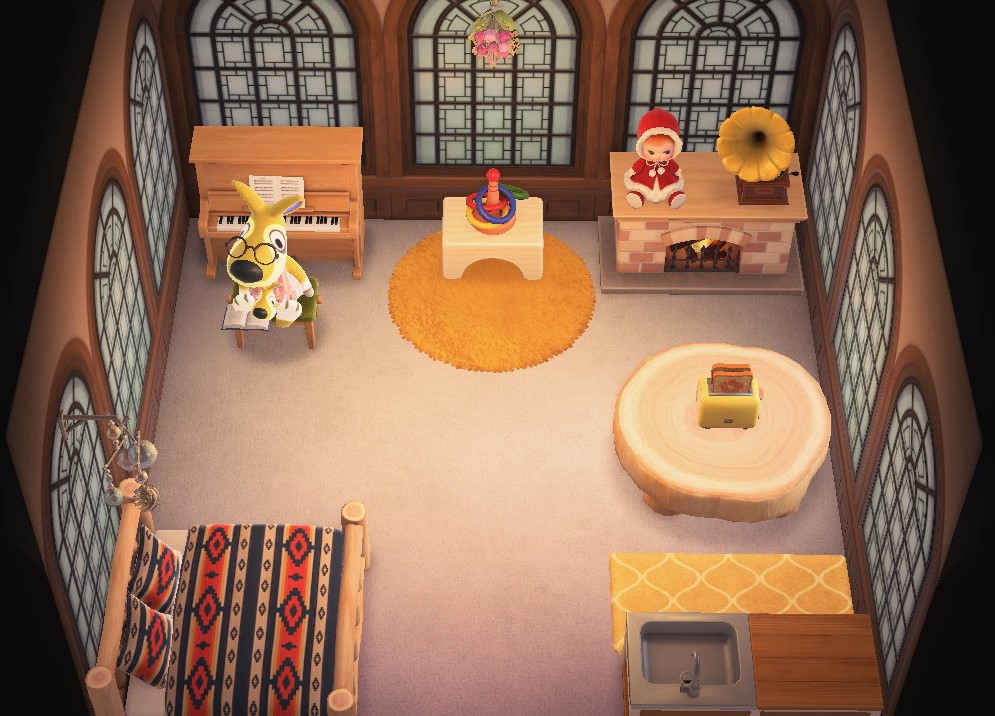 Interior of Kitt's house in Animal Crossing: New Horizons