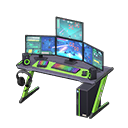Gaming Desk (Black & Green - Third-Person Game) NH Icon.png