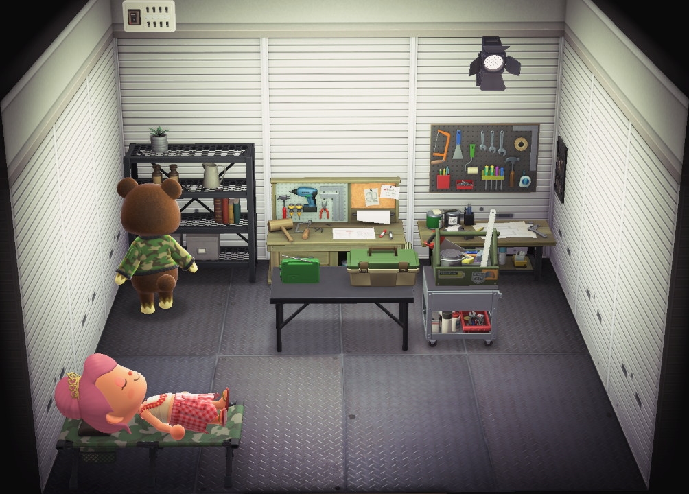 Interior of Ike's house in Animal Crossing: New Horizons