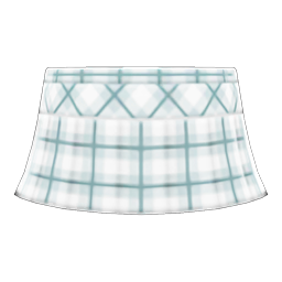 Checkered School Skirt's White variant
