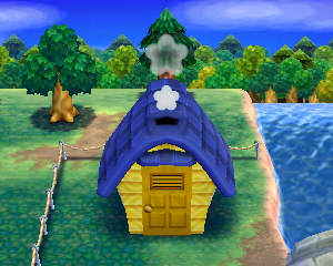Default exterior of Monty's house in Animal Crossing: Happy Home Designer