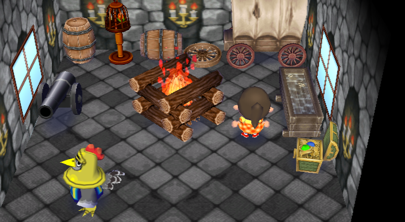 Interior of Knox's house in Animal Crossing: City Folk