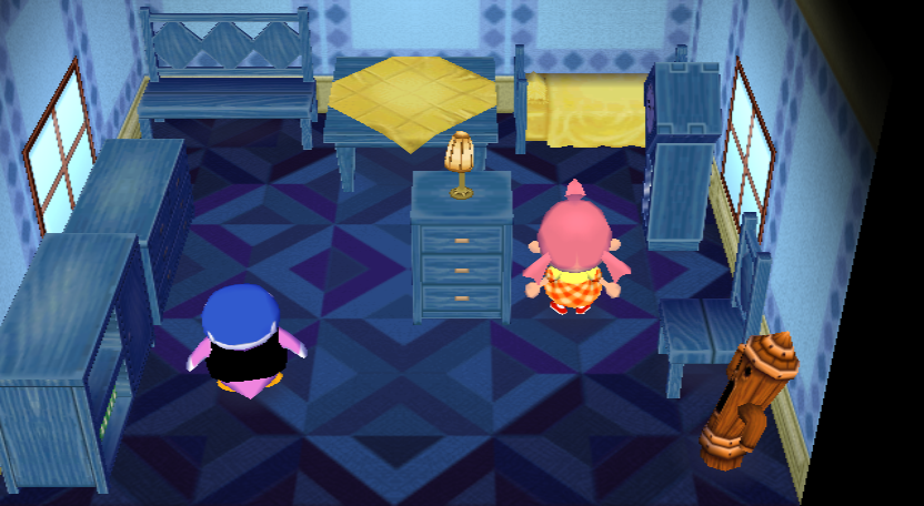 Interior of Puck's house in Animal Crossing: City Folk