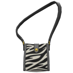 Zebra-print shoulder bag