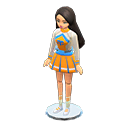 Dress-Up Doll (Long Black - Cheerleader) NH Icon.png