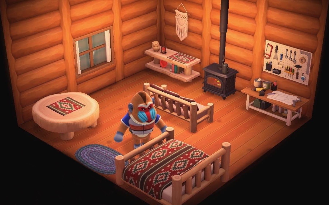 Interior of Boone's house in Animal Crossing: New Horizons