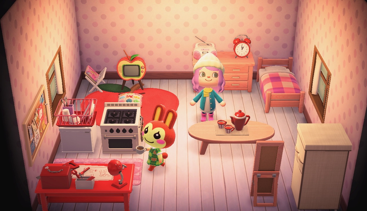 Interior of Bunnie's house in Animal Crossing: New Horizons