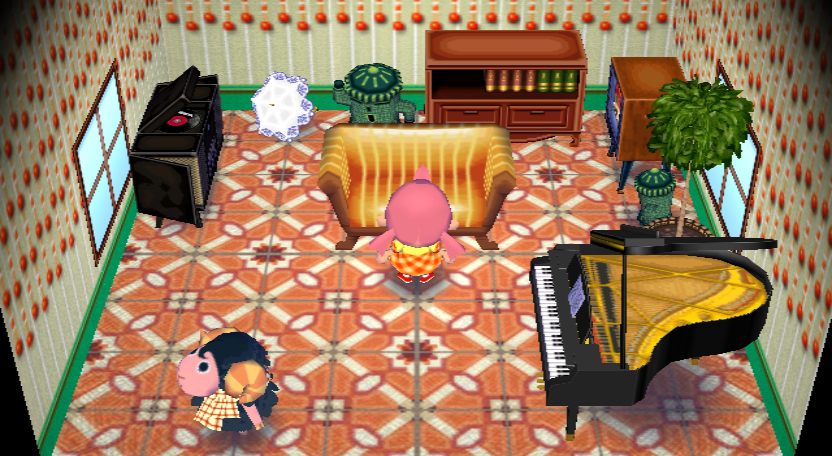 Interior of Eunice's house in Animal Crossing: City Folk