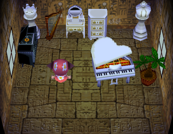 Interior of Ankha's house in Animal Crossing