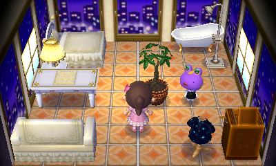 Interior of Gigi's house in Animal Crossing: New Leaf