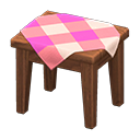 Wooden Mini Table (Dark Wood - Pink) NH Icon.png