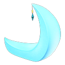Crescent-moon chair's Blue variant