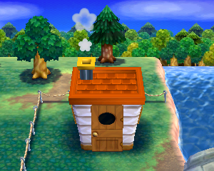 Default exterior of Poppy's house in Animal Crossing: Happy Home Designer