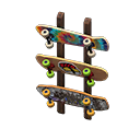 skateboard wall rack