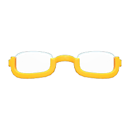 Bottom-Rimmed Glasses (Yellow) NH Icon.png