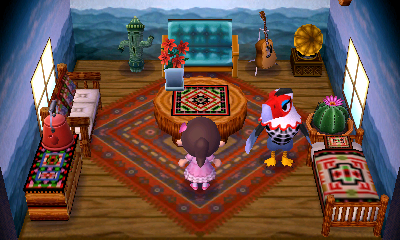 Interior of Amelia's house in Animal Crossing: New Leaf
