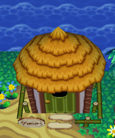 Exterior of Pigleg's house in Animal Crossing
