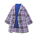 Checkered chesterfield coat