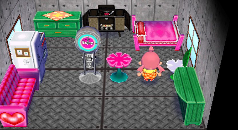 Interior of Bella's house in Animal Crossing: City Folk