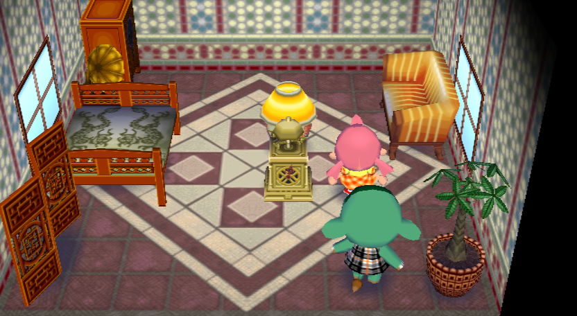 Interior of Opal's house in Animal Crossing: City Folk
